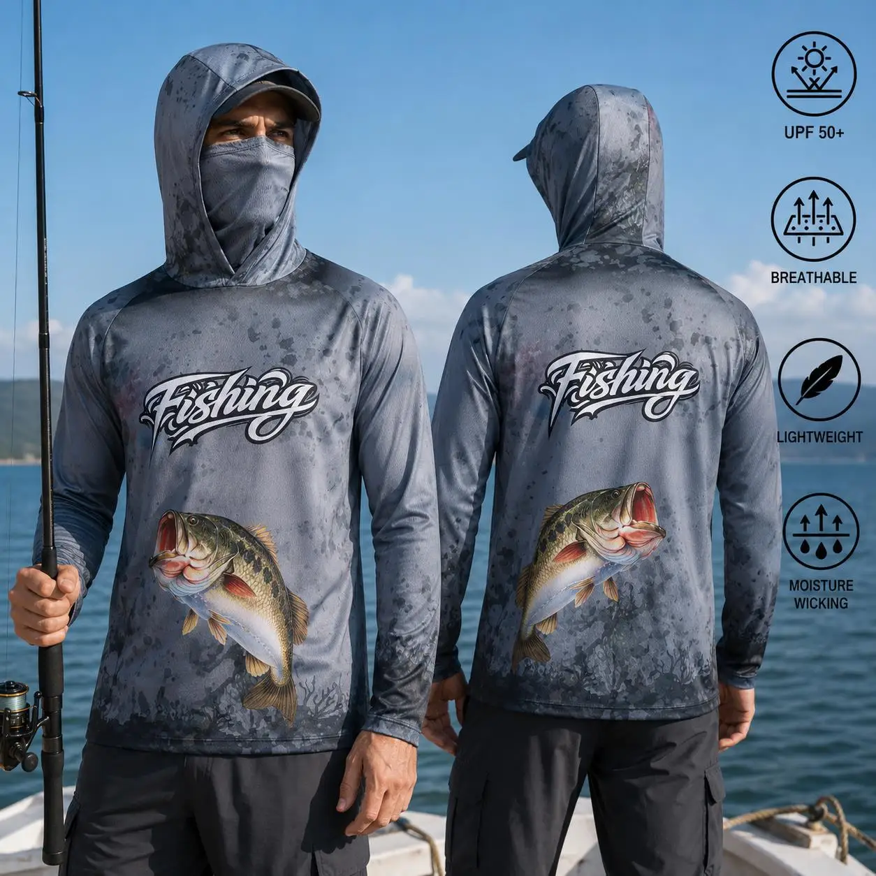 Fishing Shirt Hooded Men Fishi - Mens Fashion Summer 评论和价格