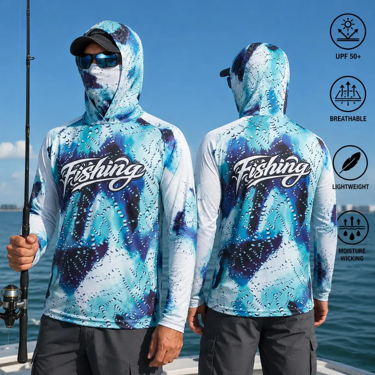 Fishing Shirt Hooded Men Fishi - Mens Fashion Summer 评论和价格