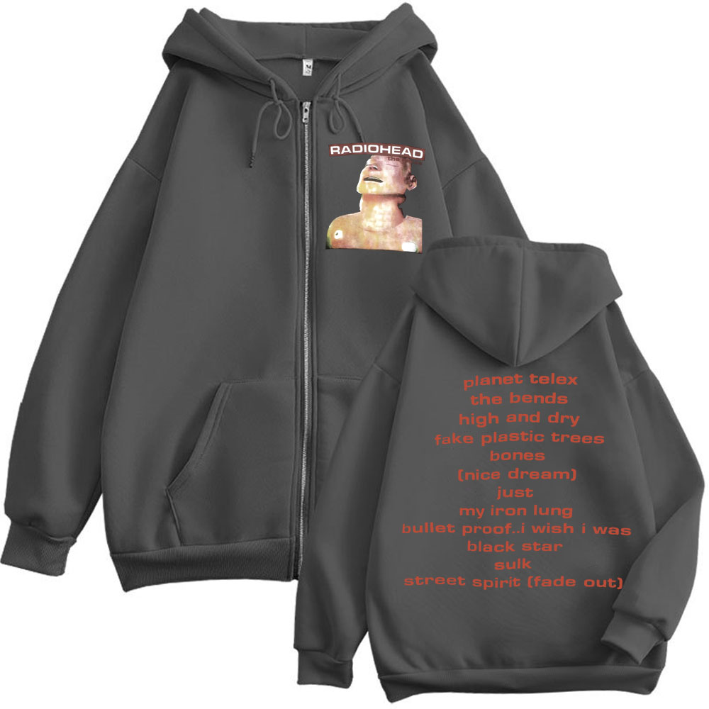 Rock Band Radiohead Music Albu - Mens Fashion Zip Up Hoodies 评论和价格