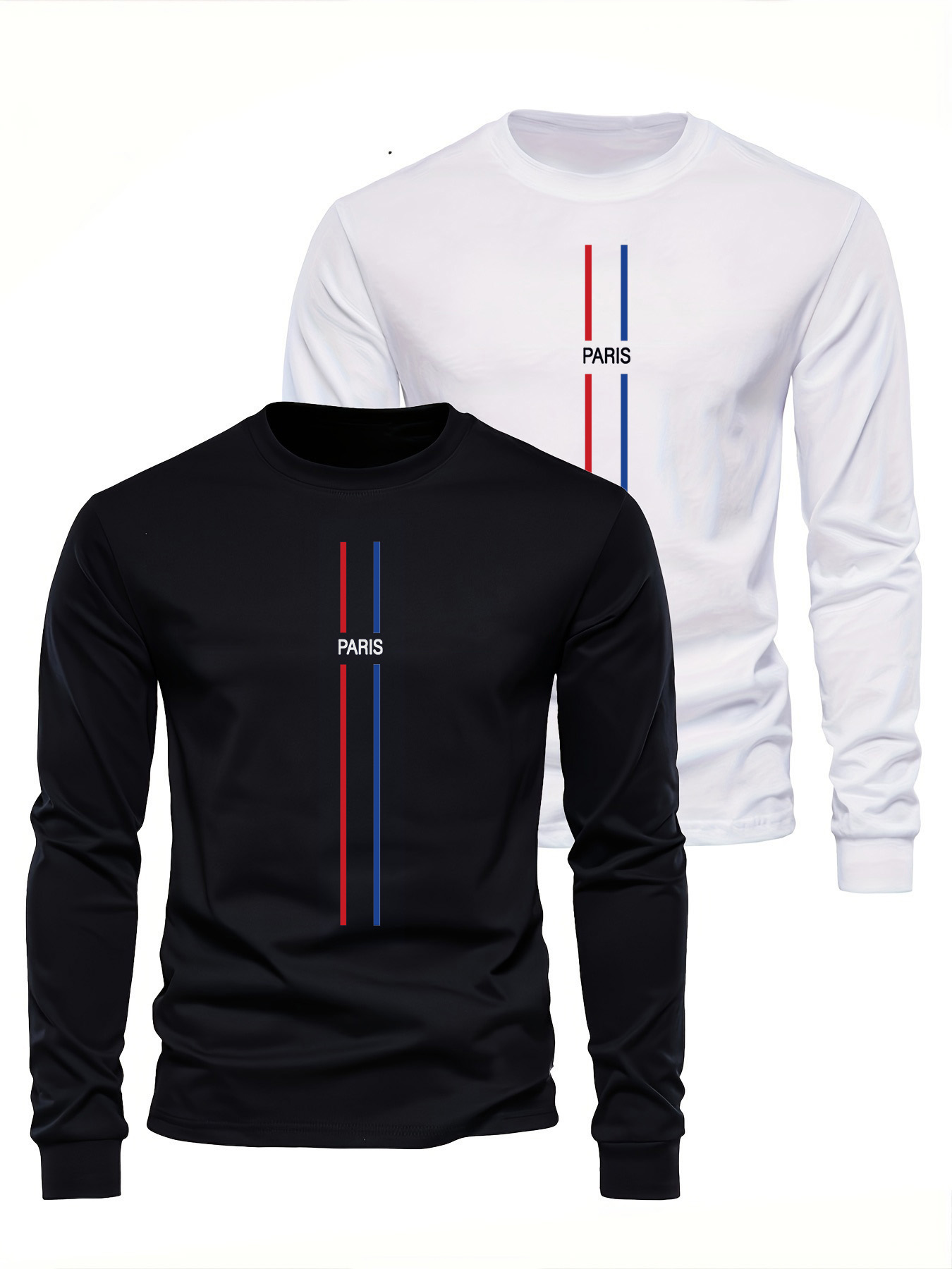 100% Pure Cotton Men's Long Sl - Men'S Fashion T Shirts 评论和价格